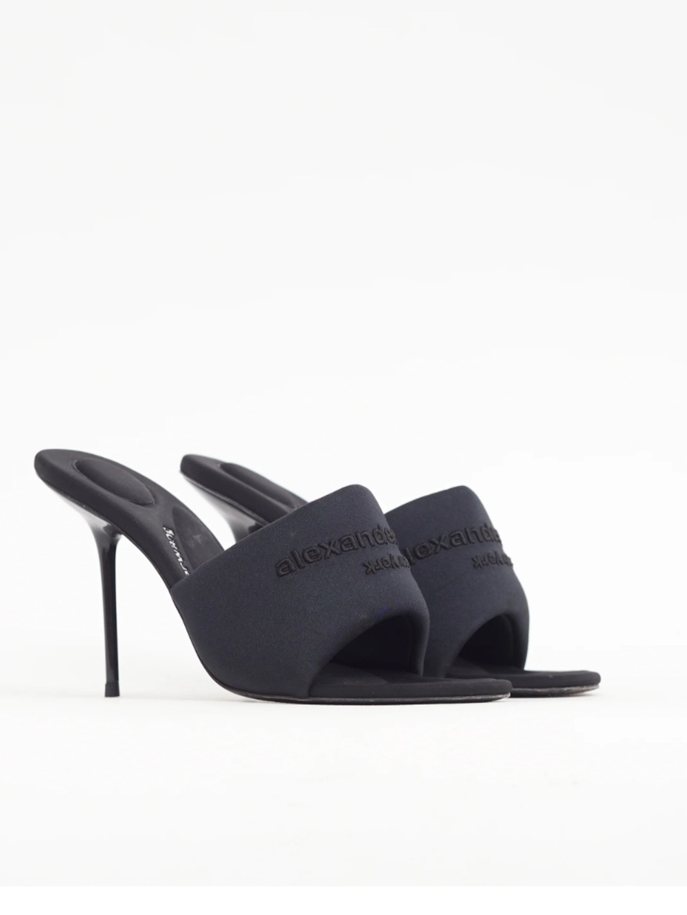 Alexander Wang Black Padded Slide Mules - Picture 10 of 12